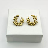 Brincos Coroa de Oliveiras em Aço Inoxidável