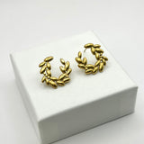 Brincos Coroa de Oliveiras em Aço Inoxidável