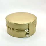 Guarda joias redondo dourado