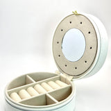 Guarda joias redondo branco