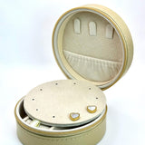 Guarda joias redondo dourado