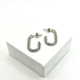 Brincos Trama em Aço Inoxidável