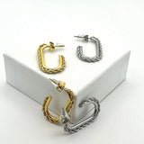 Brincos Trama em Aço Inoxidável