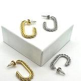 Brincos Trama em Aço Inoxidável