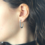 Brincos Trama em Aço Inoxidável