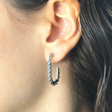 Brincos Trama em Aço Inoxidável