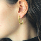 Brincos Trama em Aço Inoxidável