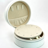 Guarda joias redondo branco