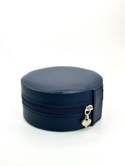 Guarda joias redondo em azul