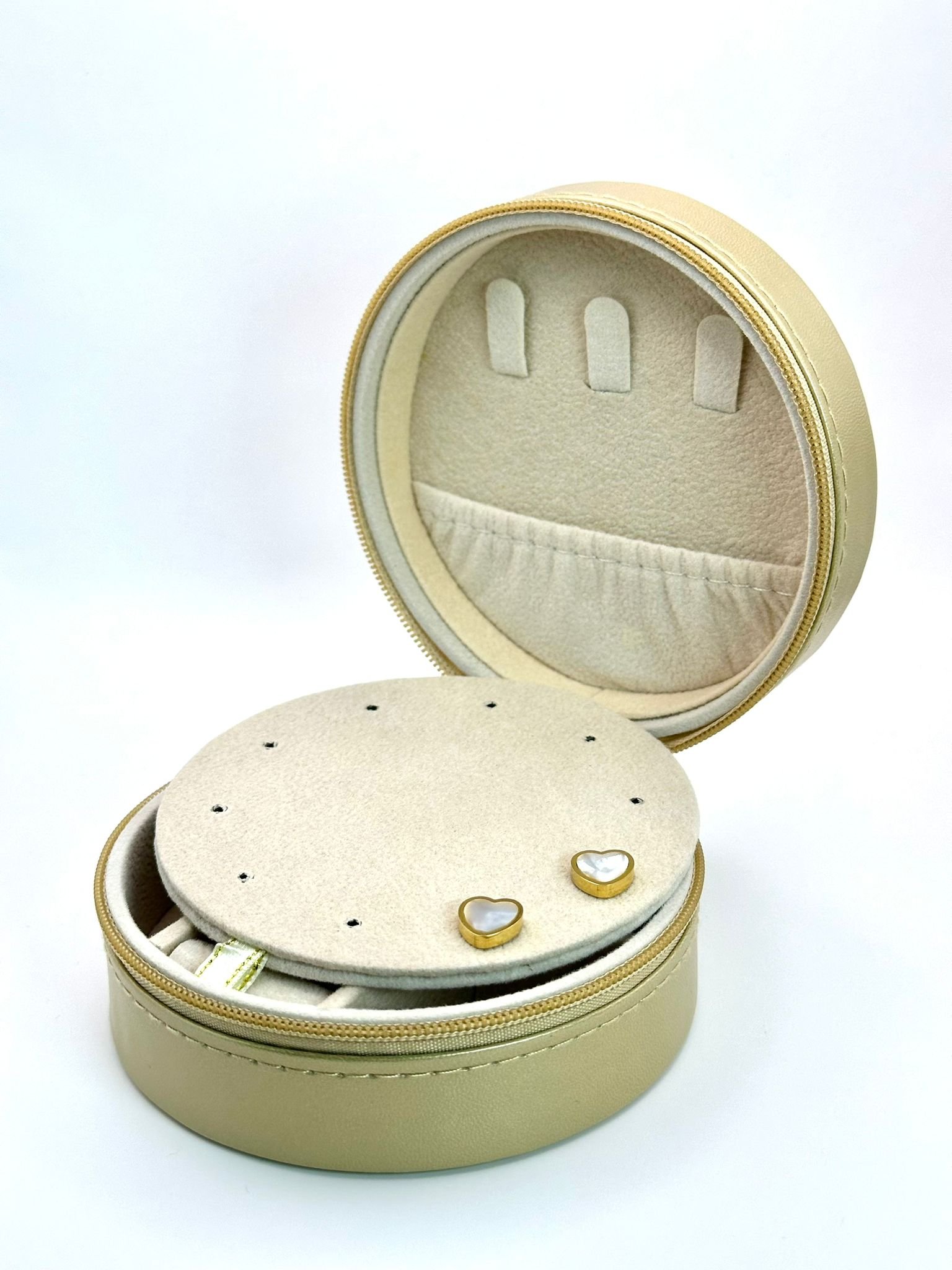 Guarda joias redondo em dourado - Image 6